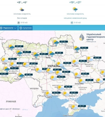 Погода на 5 травня в Україні: тепло, можливий дощ, у деяких областях заморозки на ґрунті
