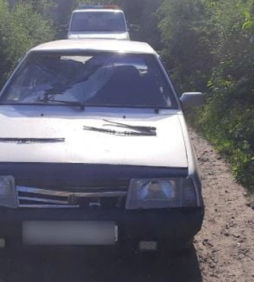В Мелитополе велосипедист взял на таран легковой автомобиль и разбил ему лобовое стекло 