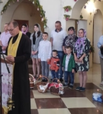 Як освячували великодні паски у Свято-Благовіщенському соборі Ковеля