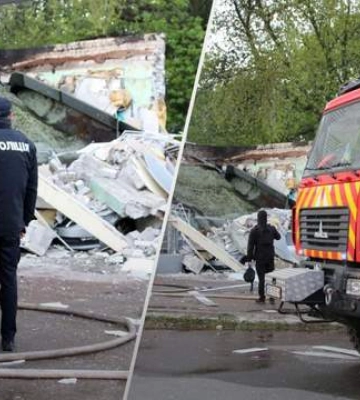 В помещении банка на улице Мазепы в Чернигове произошел взрыв: вспыхнул пожар