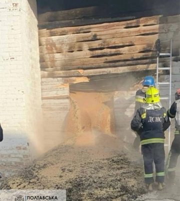 Последствия ракетного удара по элеватору на Полтавщине показали в ОВА