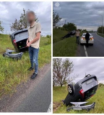 Поблизу Рівного перекинулось легкове авто