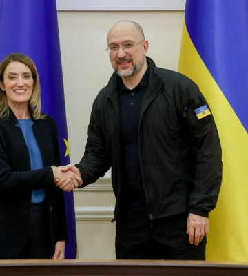 Шмигаль зустрівся у Києві з президенткою Європарламенту: обговорили конфіскацію російських активів