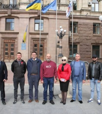 До Дня Європи у Миколаєві урочисто підняли прапор Євросоюзу