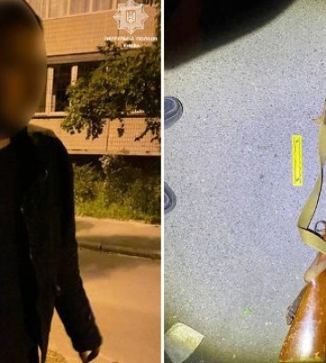 Ганяв нічним Києвом з рушницею: поліція затримала чоловіка, який скоїв ДТП