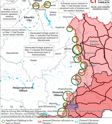 Удари РСЗВ по Харкову та буферна зона на кордоні – ISW про цілі росіян