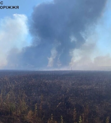 На Запоріжжі внаслідок обстрілів загорілися будинки (ФОТО)