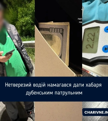 Нетверезий водій намагався дати хабаря дубенським патрульним