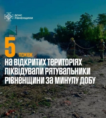 На Волині горіли сміття, суха трава та будинок