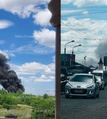 Пожежа в передмісті Франківська: клуби диму видно з міста