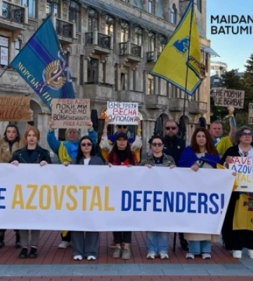 У Грузії провели акцію, присвячену полоненим захисникам Маріуполя