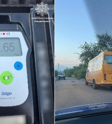 У Сумах вранці патрульні зупинили п&#039;яного водія маршрутки