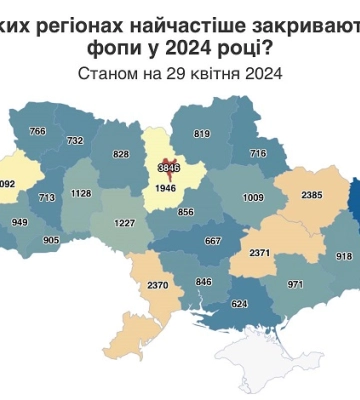 Від початку року понад 30 тис ФОП припинили діяльність