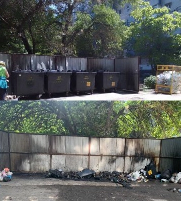 У Миколаєві вандали вночі спалили сміттєві баки