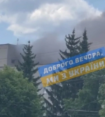 У Луцьку – пожежа на території міської лікарні (відео)