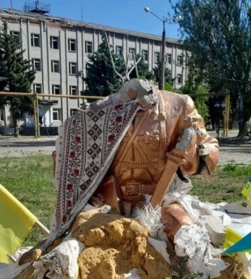 Ворожі ракети знищили пам&#039;ятник Нестору Махну у центрі Гуляйполя