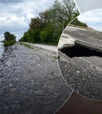Село залишиться без сполучення з суходолом: на Кременчуцькому водосховищі руйнується дамба