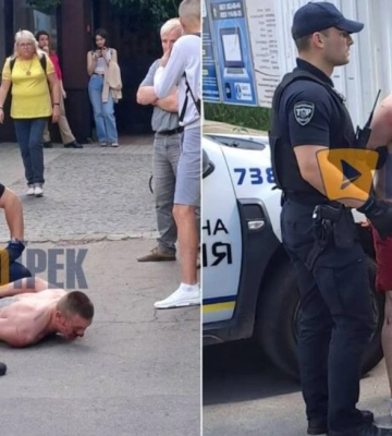 На Проспекті Миру жорстко затримали чоловіка