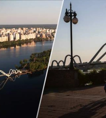 В Киеве открыли мост-волну к острову &quot;Оболонский&quot; – конструкции изготавливали на &quot;Азовстали&quot;