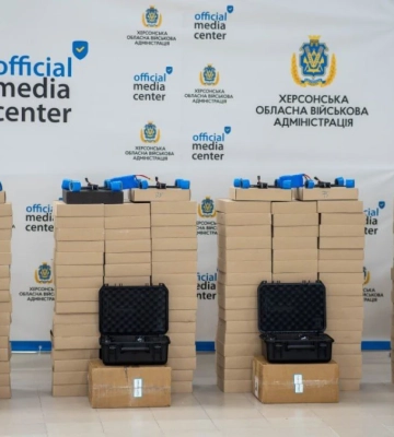 Понад дві сотні безпілотників від Херсонської області отримали морські піхотинці