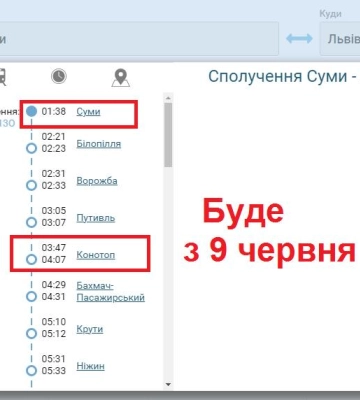 Укрзалізниця змінює розкладу потягу Харків — Львів: через Суми йде у комендантську годину