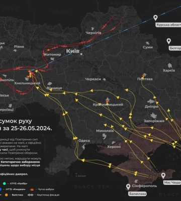 Вночі окупанти випустили по Україні 14 ракет та понад 30 безпілотників