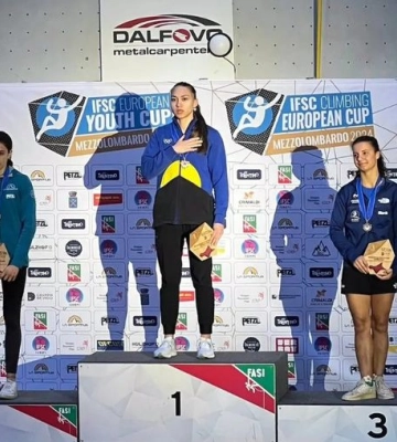 Скелелазка з Дніпра виграла молодіжний Кубок Європи в Італії