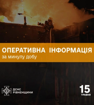 За минулу добу рятувальники Рівненщини ліквідували 5 пожеж
