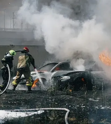 Вогняна НП у Києві: жахлива пожежа - горить понад 30 машин та 15 мотоциклів. Фото, відео