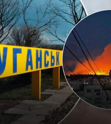 В оккупированном Луганске прогремели сильные взрывы и начался пожар