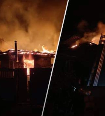 Ночной удар по Боровой на Харьковщине: есть раненый, сгорели два дома 