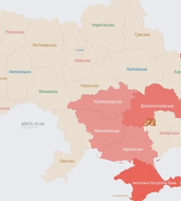Ударные БпЛА движутся в северо западном направлении на Николаевщину
