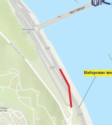 У Києві обмежать рух транспорту та пішоходів біля станції метро «Дніпро»