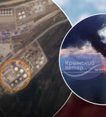 Поврежденный нефтяной терминал: журналисты показали спутниковые снимки порта &quot;Кавказ&quot; в Крыму