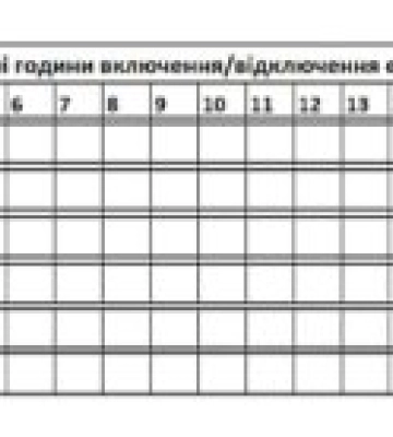 Графік погодинних відключень електроенергії на Закарпатті на 1 червня