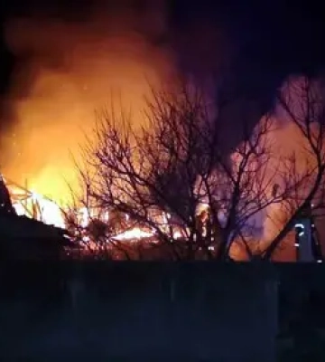 На Вінниччині спалахнула пожежа внаслідок атаки ударних дронів – ОВА