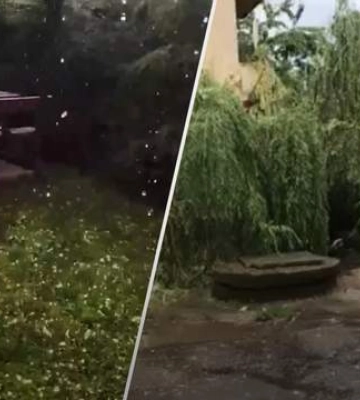 Град розміром з м'яч для пінг-понгу та потужна злива: які наслідки негоди на Закарпатті