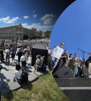 Люди на Майдане спели песни в память о госпитальерше Ирине Цыбух: щемящие кадры