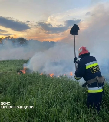 За добу на Кіровоградщині погасили шість пожеж в екосистемі