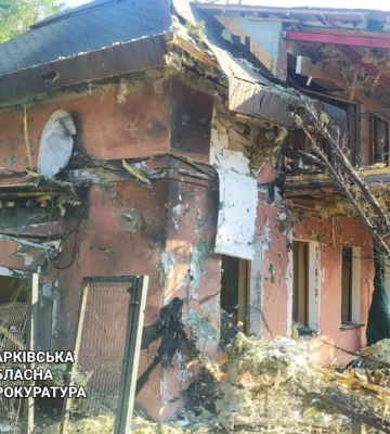 Прокуратура показала фото базы отдыха под Харьковом, куда РФ ночью выпустила пять ракет
