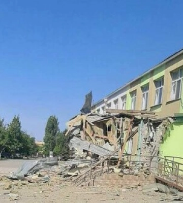 Оккупанты обстреляли школу в Томиной Балке на Херсонщине. ФОТОрепортаж