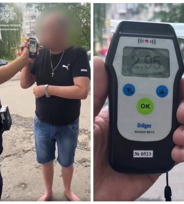 Майже 3 проміле о 8 ранку: у Рівному патрульний повертаючись зі зміни, спіймав п’яного водія(ВІДЕО)