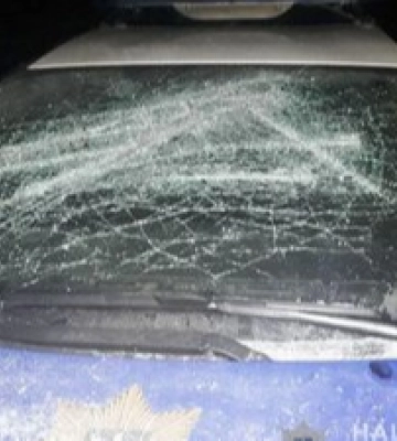 У Луцькому районі чоловік кувалдою пошкодив авто поліції і погрожував косою