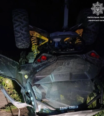 У Рівному перекинувся п`яний водій баггі