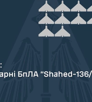 Росія вночі атакувала 27 безпілотниками. ППО збила 22 &quot;шахеди&quot; в п&#039;яти областях