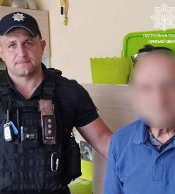 У Сумах патрульні розшукали та повернули додому літнього чоловіка