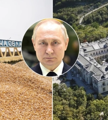 Російська компанія, що незаконно вивозила зерно з окупованої Херсонщини – пов’язана з будівництвом палацу Путіна у Геленджику