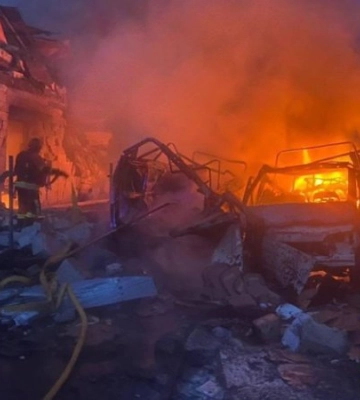 На Київщині внаслідок обстрілу сталося займання на промисловому об&#039;єкті