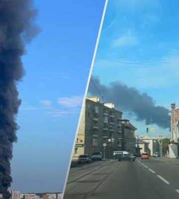 В Харькове вспыхнул масштабный пожар: дым виден со всех частей города