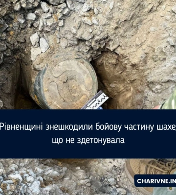 На Рівненщині знешкодили бойову частину шахеда, що не здетонувала
